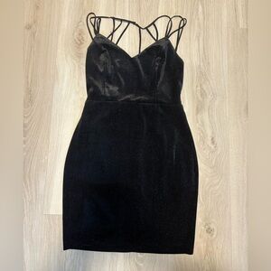 Sparkly black mini dress